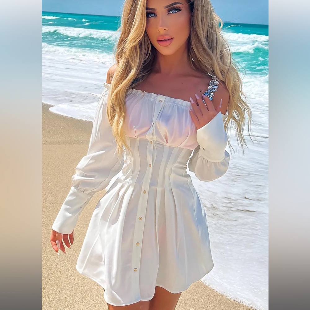Fashion Nova Gaze at me off Shoulder Dress